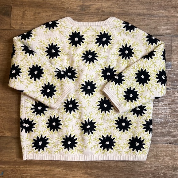 Frances Valentine 100% wool Floral Patterned Women's Sweater cardigan size Small - Picture 3 of 8